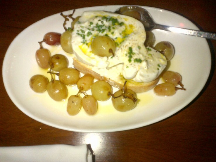 Burrata with Roasted Grapes