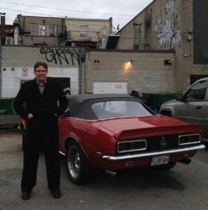 Standing beside Guy's Camaro during DDD filming in Toronto.