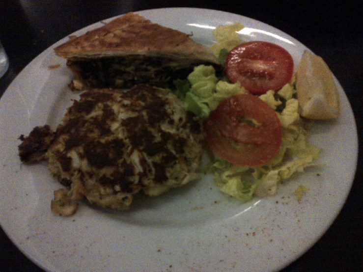 Crab Cake and Spanakopita Combo