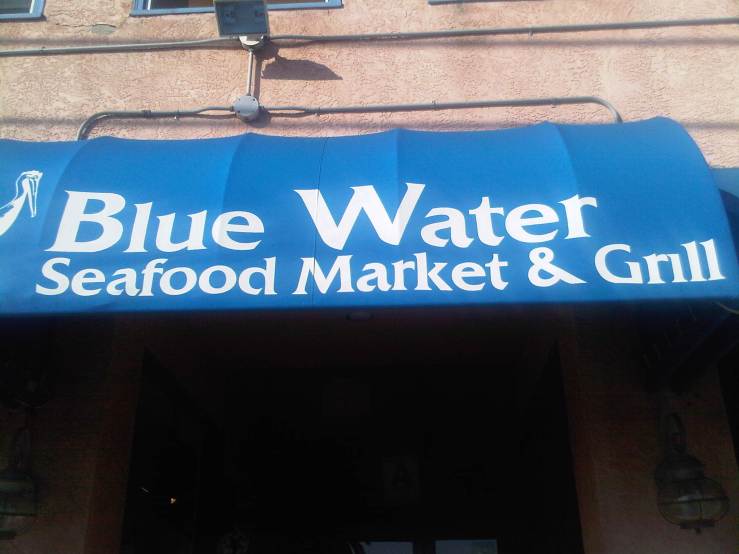 Blue Water Sign