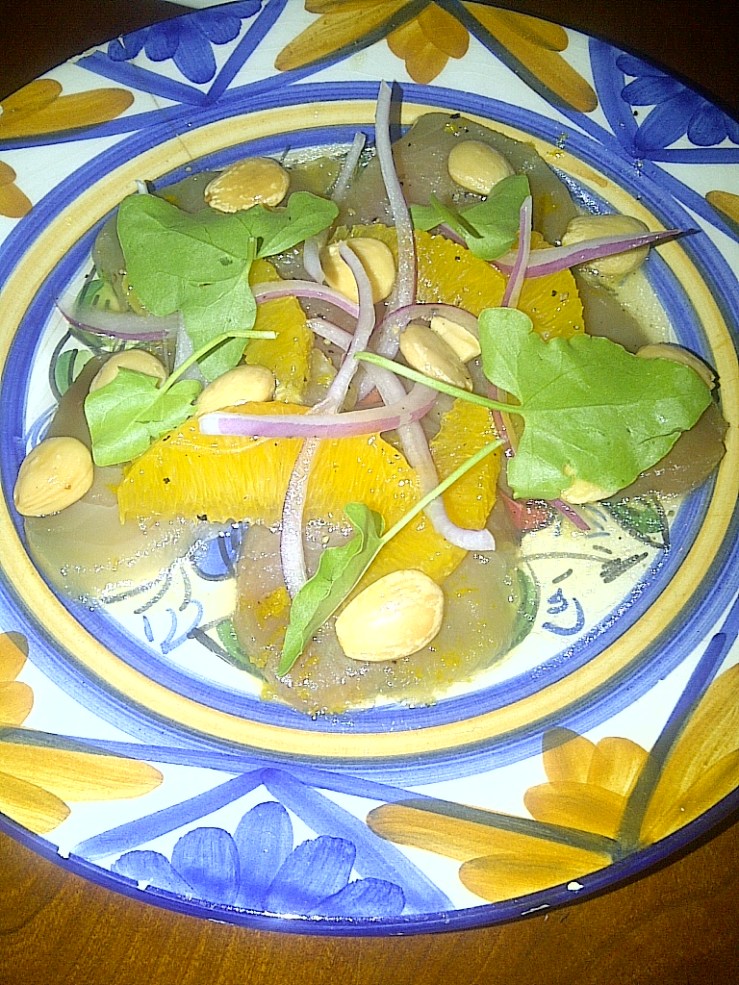 Mojama, Orange & Marcona Almonds  $11