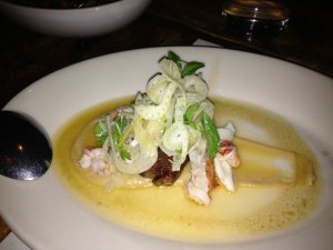 Goat Belly with Lobster and Crab