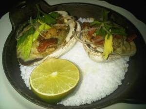 Clam with Creamed Corn, Jalapeno and Speck $15