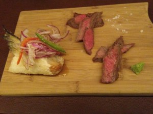 Course 2- Hamachi Cheek  and Angus Beef