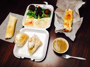 Appetizer platter $10.99, Lentil Soup $2.99, Shawarmas $4.49