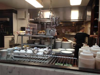 Rail view of kitchen