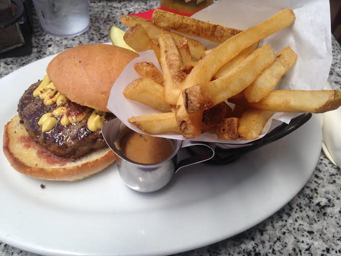 Peppercorn Burger with Fat Fries $17.25