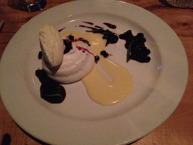 Vanilla Pavlova with blueberry.lemon curd and tarragon 
