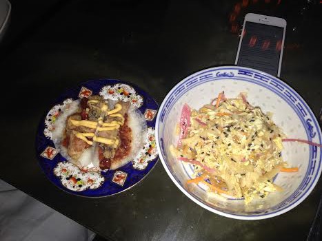 Octopus Roll $8 and Jellyfish Salad $6