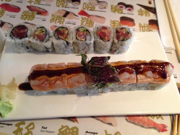 Japango Roll ($13) and Crunchy Spicy Tuna Roll ($9)
