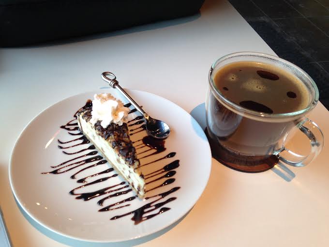 Brewin' Bros French Press and Turtle Cheesecake