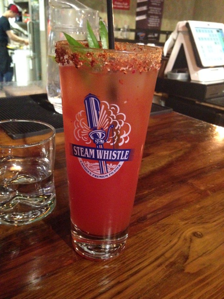 Caesar on fire with Jalapeno Soju $11